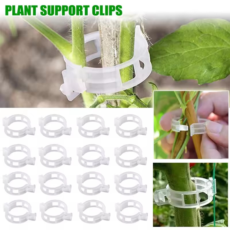 Gardening Tools For Vines - คลิปหนีบต้นไม้ 20 ชิ้น สำหรับยึดต้นไม้แบบใช้ซ้ำได้ ทำจากพลาสติก ใช้สำหรับยึดกิ่งมะเขือเทศ