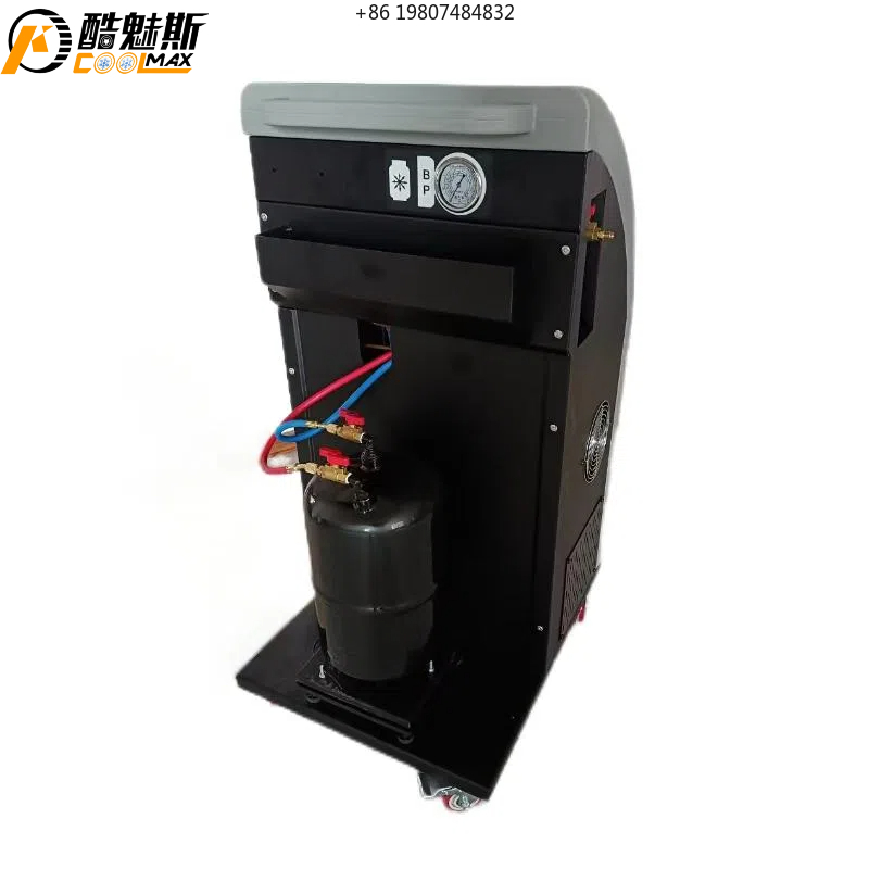 Gardening Tools Repair Shop - เครื่องเติมน้ำยาแอร์อัตโนมัติเต็มรูปแบบสำหรับร้านซ่อมรถยนต์ Coolmax Automotive Portable R134a AC