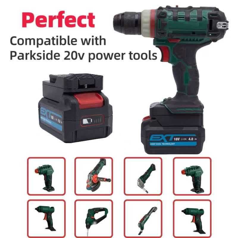 Gardening Tools Lidl - อะแดปเตอร์แปลงแบตเตอรี่สำหรับเออร์บาวเออร์ 18v ใช้ได้กับเครื่องมือพาร์คไซด์ ลิดล์ เอส ทูลส์