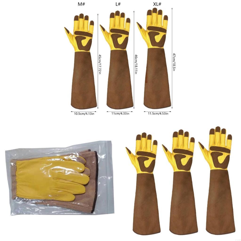 Garden Gloves Thorn Proof - ถุงมือหนังตัดแต่งดอกกุหลาบ F19B ความทนทานที่ระบายอากาศได้พร้อมถุงมือกันหนาม