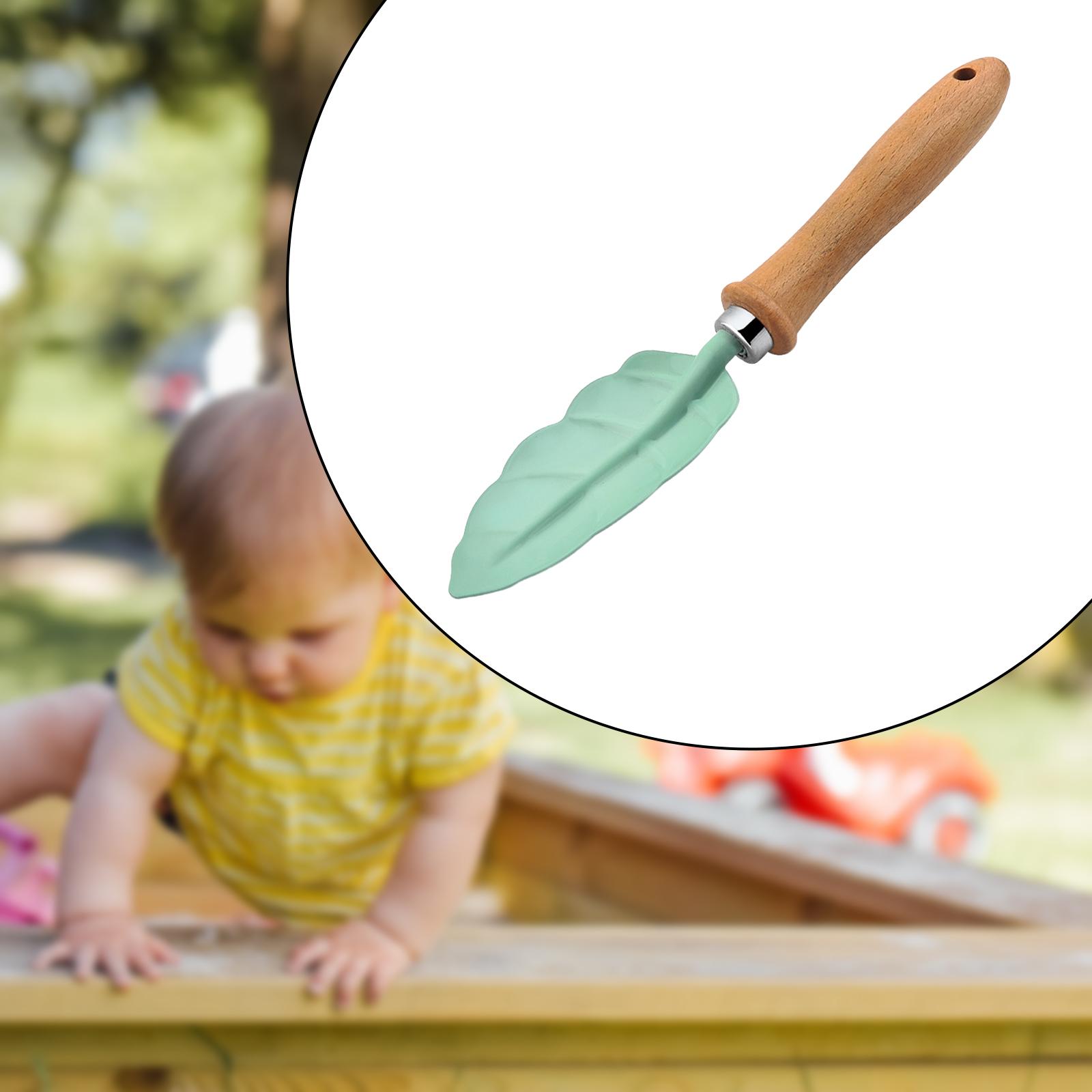 Gardening Tools Girls - เครื่องมือทำสวนสำหรับเด็กพร้อมด้ามไม้ ของขวัญสำหรับเด็กชายและเด็กหญิง ของเล่นสำหรับเล่นทรายชายหาด สำหรับปลูกต้นไม้ ขุดดิน และพรวนดิน