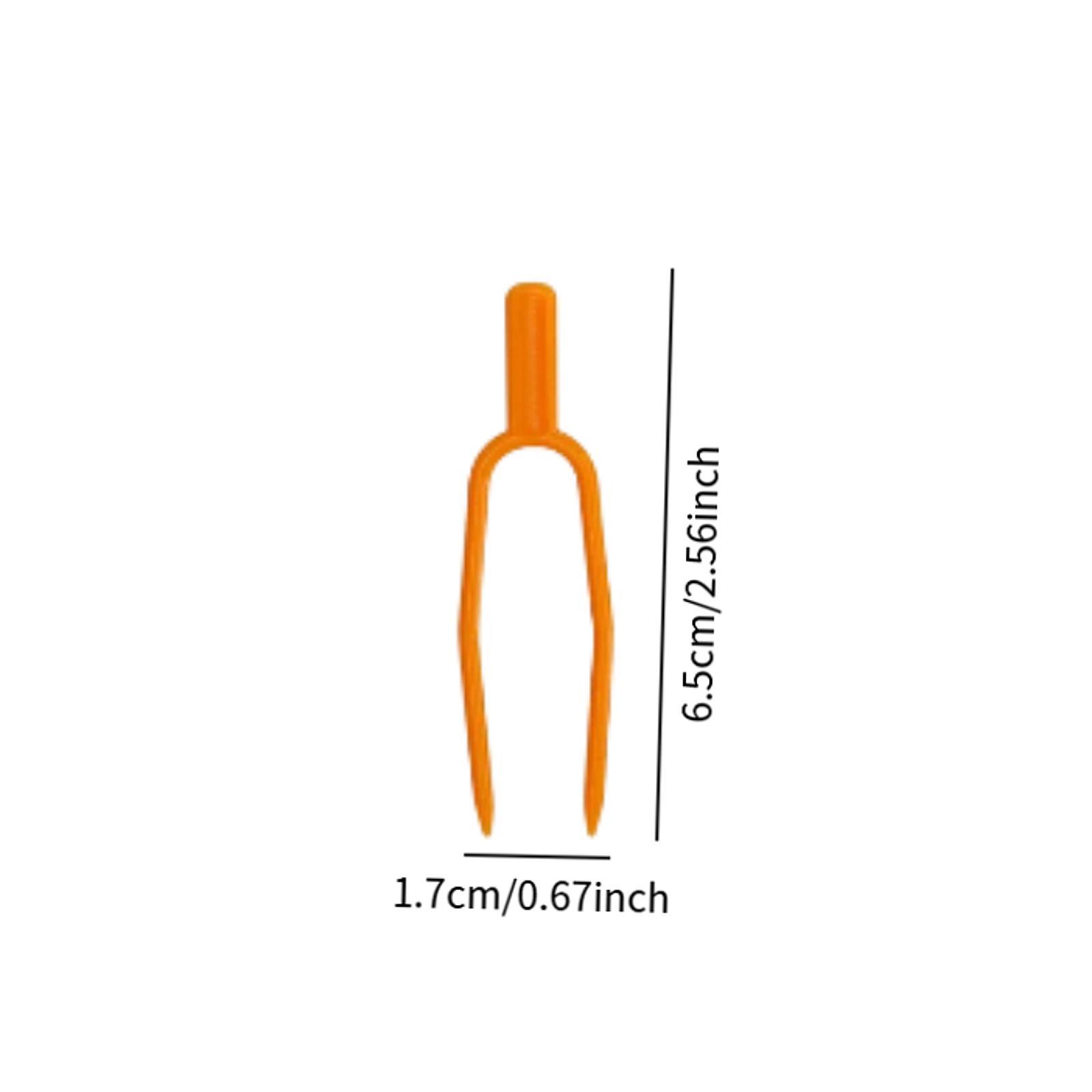 Gardening Tools For Vines - คลิปยึดก้านต้นไม้ พลาสติกสีส้ม อุปกรณ์เสริมสำหรับสวน เครื่องมืออเนกประสงค์สำหรับยึดดอกไม้และไม้เลื้อย