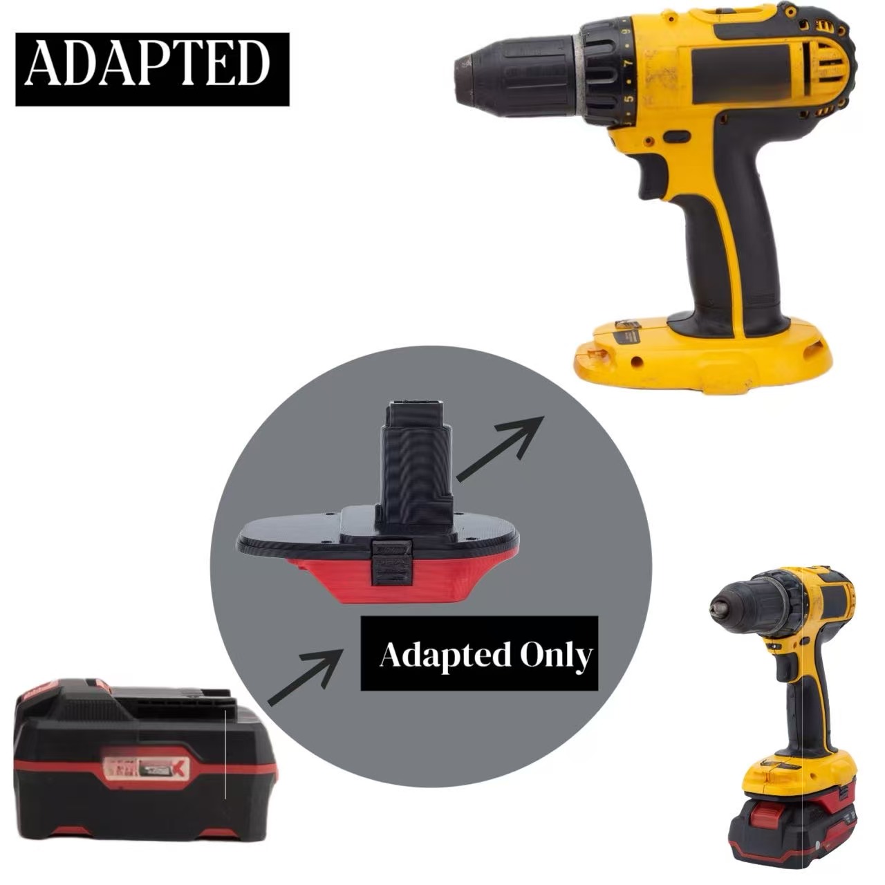 Gardening Tools Lidl - ตัวแปลงอะแดปเตอร์แบตเตอรี่สำหรับ LIDL Parkside X20V TEAM ลิเธียม