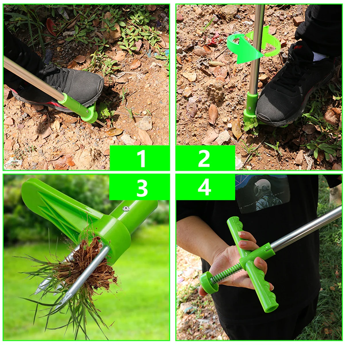 ยาวกําจัดวัชพืชแบบพกพาสวนสนามห - Weed Puller บทวิจารณ์และราคา