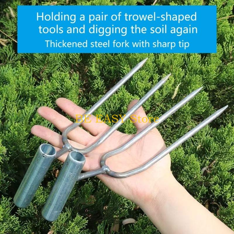 E28F มืออาชีพขุดเหล็กส้อมมือเก - Gardening Tools Description บทวิจารณ์และราคา