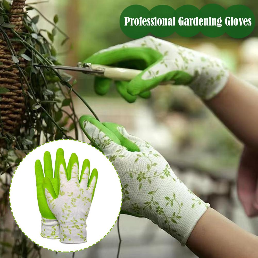 ถุงมือทำสวนแบบพิมพ์ลายจากยางลา - Garden Gloves Thorn Proof บทวิจารณ์และราคา
