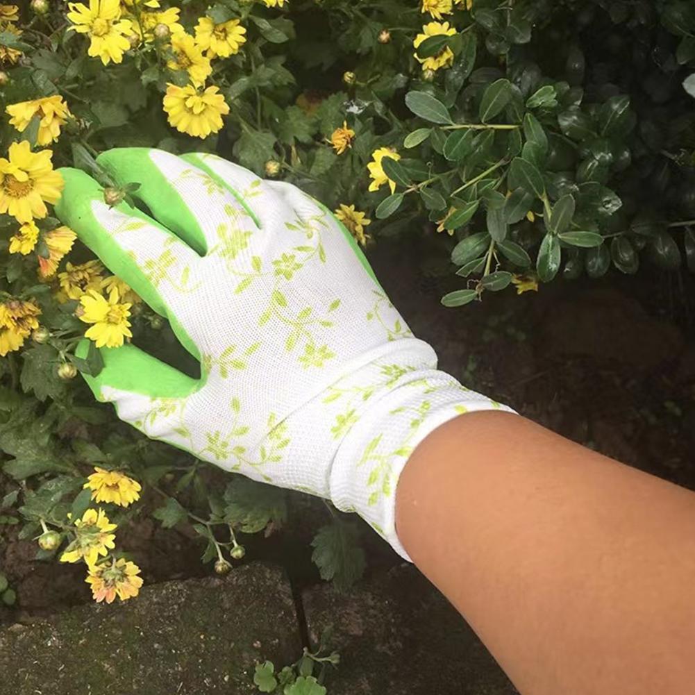 ถุงมือทำสวนแบบพิมพ์ลายจากยางลา - Garden Gloves Thorn Proof บทวิจารณ์และราคา