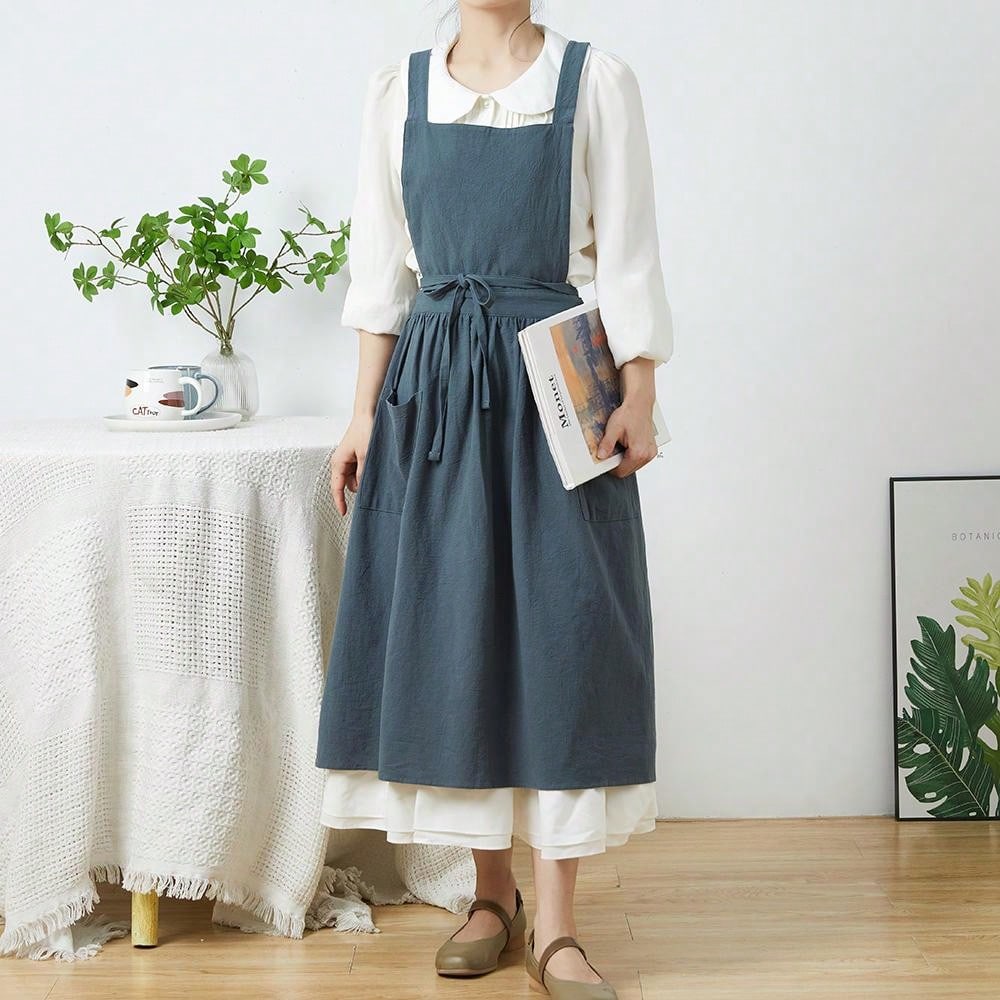 สั้น Nordic ลมจีบกระโปรงผ้าฝ้า - Gardening Tools For Women บทวิจารณ์และราคา