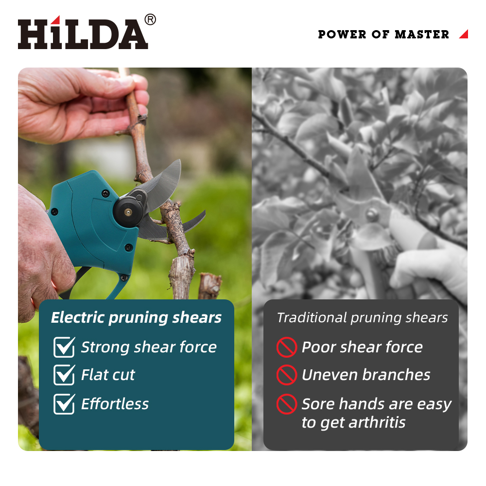 HILDA 18V กรรไกรตัดแต่งกิ่งไฟฟ - Gardening Tools Wholesale บทวิจารณ์และราคา