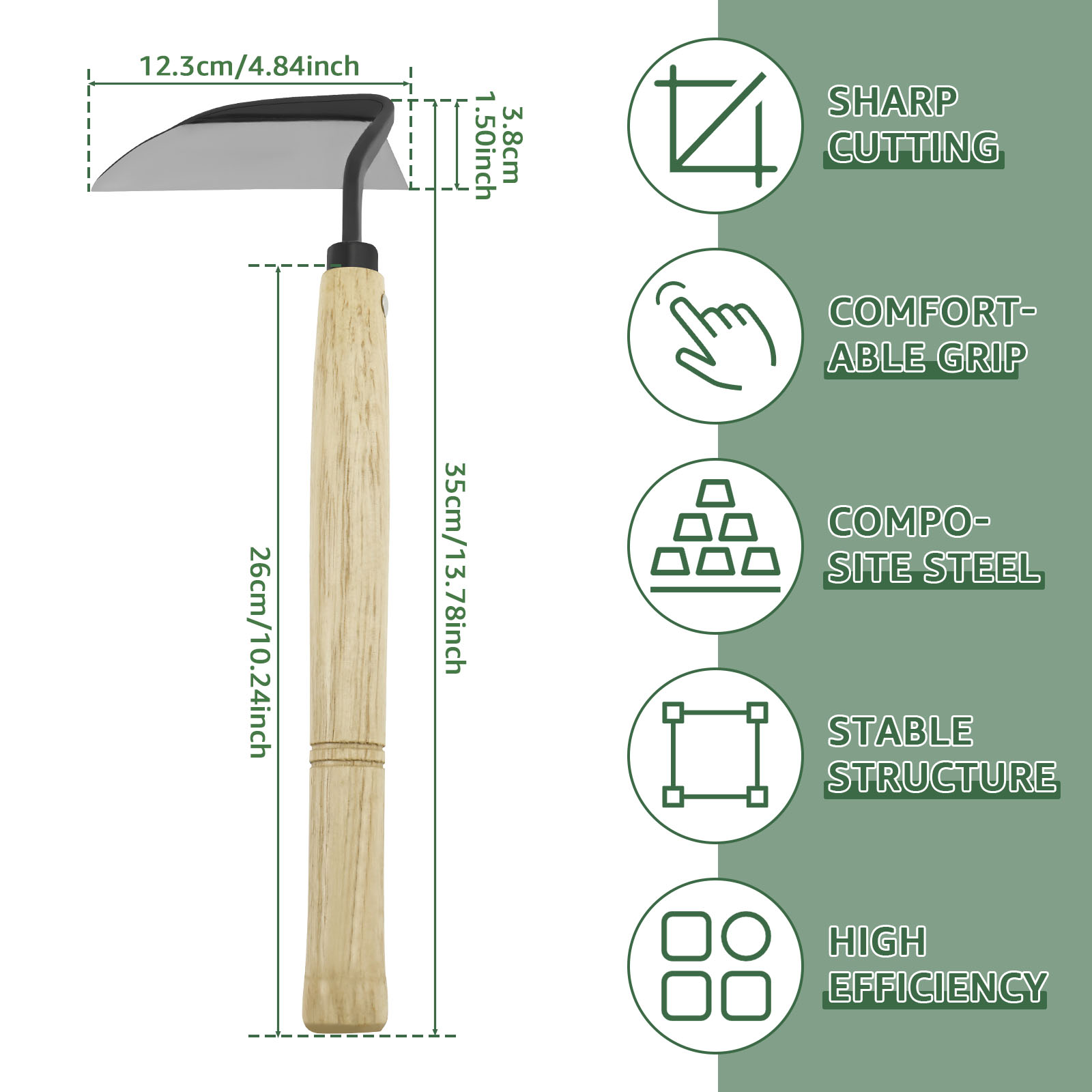 เคียวถอนวัชพืชแบบญี่ปุ่นขนาด 1 - Gardening Hand Tools Japanese บทวิจารณ์และราคา