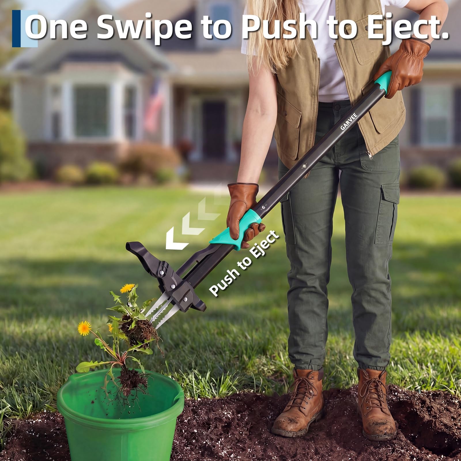 ที่ดึงวัชพืชแบบด้ามยาว ไม่ต้อง - Weed Puller บทวิจารณ์และราคา