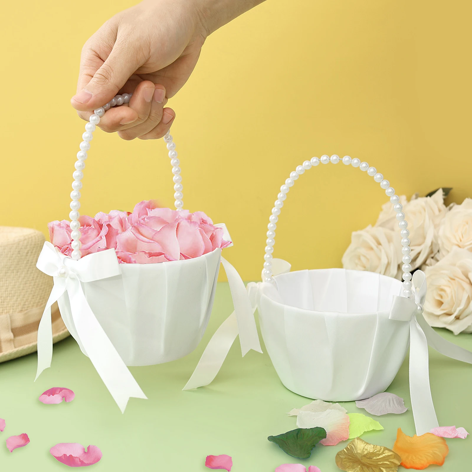 2 ชิ้น ตะกร้าดอกไม้งานแต่งงาน  - Gardening Tools Girls บทวิจารณ์และราคา