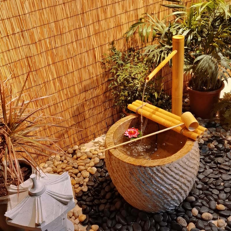 อ่างหินจิงลู่ไม้ไผ่ญี่ปุ่น น้ำ - Gardening Hand Tools Japanese บทวิจารณ์และราคา